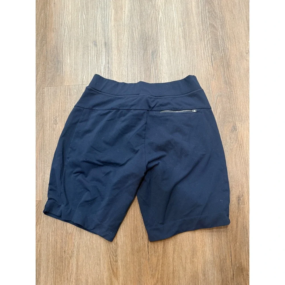 Athleta‎ Mens Navy Blue Athletic Shorts Zipper Pockets Size S Activewear